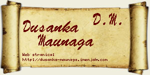 Dušanka Maunaga vizit kartica